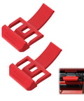 Bulletproof Two Pack Replacement Latch For Milwaukee Packout Drawer Toolbox in red PETG plastic with smooth closing design.