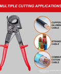 Heavy Duty Ratcheting Cable Cutter For Copper And Aluminum Wires Up To 240 Square Millimeters Clean No Crush Cuts Smooth Operation