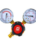 Front view of Acetylene Regulator For Welding Gas Gauges CGA-200 Rear Connector LDP Series with dual pressure gauges.