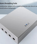 Beefy Outdoor Stainless Steel Weatherproof Electrical Junction Box With Insulation Mounting Plate For Electronics Wall Mount Project Enclosure Heavy Duty 304 Stainless Steel Rust Resistant Dimensions 600 900 300 Mm, bottom threading hole