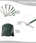 Top Notch Fabuletta T Handle Hex Key Set 8 Pcs Super Durable 6150 Stainless Steel Sliding Wrench Kit For Bikes And Furniture Build With Easy Grip Rotating Driver Tools Ranging From 2mm To 10mm, 8-piece set in case