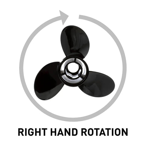 Black Max 3-Blade Aluminum Propeller For Outboards, 13 Inch Diameter, 19 Inch Pitch, Right Hand Rotation, Heavy Duty Marine Prop With Flo-Torq II Hub Kit Included