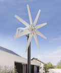Off Grid Wind Turbine Generator Kit With 5000W Windmill 8 Nylon Blades 12V 24V 48V Controller Hybrid Solar Wind Power System