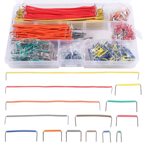 840 Piece Breadboard Jumper Wire Kit With 14 Assorted Lengths For Prototyping, U Shape And Solderless Flexible Cables, Tweezers Included