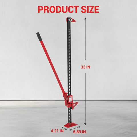 3 Ton Heavy Duty Farm Jack With 33 Inch Lift Range From 6 To 60 Inches Ratcheting Off Road Utility Bumper Jack for Tractor SUV ATV UTV