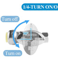 Image of Push Fit To Dual Three Eighths Inch OD Compression Straight Stop Valve showing 1/4-turn operation and chrome finish