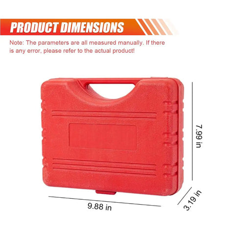 2 In 1 Brake Bleeder Kit With Handheld Vacuum Pump And Adapters Auto Brake Fluid Bleeder With Pressure Gauge For Vehicle Clutch Bleeding Vacuum Bleeder Pump For Easy DIY Brake Maintenance red case 9.88 x 7.99 x 3.19 in
