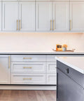 Kitchen with Champagne Bronze Cabinet Pulls 5 Inch Hole Center Drawer Pulls 10 Pack Durable Solid Zinc Alloy Cabinet Hardware For Kitchen
