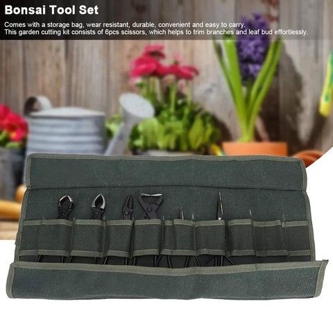 Beast Mode Bonsai Pruning Tool Kit 7 Piece Set With Carry Bag Stainless Steel Tools For Easy Trim And Precise Styling Bud Scissors Pliers Root Pruning Wire Tools And Shears, 7 tools in open carry bag
