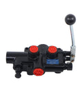 2750 PSI Hydraulic Log Splitter Directional Control Valve With Auto Return Detent Lever And 21 GPM Flow SAE Inlet And Outlet