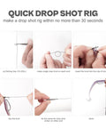 Quick drop shot rigging steps for 52 Pack Drop Shot Rig Kit With 8 Sizes Swivel Hooks And 20 Weights For Quick Drop Shot Rigging On Bass Fishing Trips