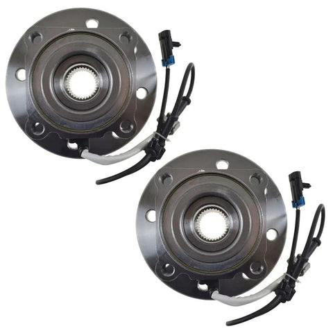 Truck Grade Steering And Suspension Kit With Ball Joints Tie Rods And Wheel Hubs For Chevy And GMC Full Size Trucks Suburban 1995 1999 And 1995 2000 12 Piece Sealed Bearing Set Direct Fit front wheel hub pair with ABS sensors