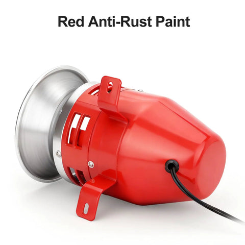 Heavy Duty 24V DC Motor Siren Featuring Rock Solid Metal Housing For Industrial Security And Emergency Warning Systems Delivering A Piercing 125 Decibel Tone That Cuts Through Harsh Environments Like A Beast