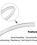Clear PU Pneumatic Tubing 4mm Outer Diameter by 2.5mm Inner Diameter, showing its flexibility and resilience features
