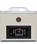 Top Tier Commercial Vacuum Chamber Sealer Featuring A Heavy Duty Stainless Steel Build Plus Smart Touch Interface Paired With Lightning Quick Sealing Action That Honestly Kills It For Any Busy Kitchen Setup front view with LCD touch panel.