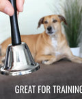 Multi Purpose Call Bell With Handle For Home Care And Office Signaling And Pet Call Lightweight One Hand Grip Silver And Black Bedside Ringer For Elderly Or Disabled Easy Grab Quick Alert