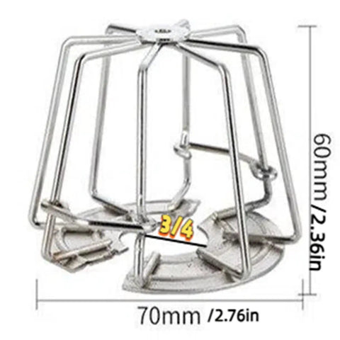 Straight Up Protection For Your 3/4 Fire Sprinkler Head This Bully Proof Cage Guard showing dimensions and durable steel construction.