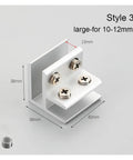 Heavy Duty Cabinet Shelf Clips 10 Pack Zinc Alloy Glass Clamp Holders For Panel Brackets And Furniture Shelves Durable Non Slip Hardware Clip Set Bundle