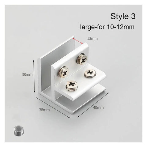 Heavy Duty Cabinet Shelf Clips 10 Pack Zinc Alloy Glass Clamp Holders For Panel Brackets And Furniture Shelves Durable Non Slip Hardware Clip Set Bundle