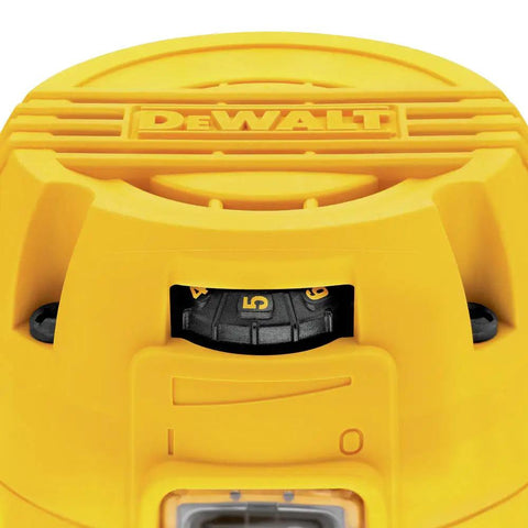 Close-up of speed control dial on Fixed Base Router With 1.25 HP 7.7 Amp Motor Corded Woodworking Router Variable Speed Trigger Soft Start