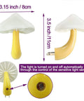 3 Pack Plug In LED Mushroom Night Lights With Dusk To Dawn Sensor featuring size and sensor details for kids rooms decor