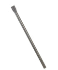 1 Inch By 18 Inch Flat Chisel For SDS Max Hammer Steel Beefy Heavy Duty Concrete Removal And Demolition Tool on white background