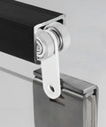 Rock Solid Double Bearing Sliding Door Pulley With Hella Smooth V Groove Wheel, close-up of dual bearing assembly.