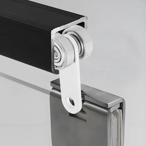 Rock Solid Double Bearing Sliding Door Pulley With Hella Smooth V Groove Wheel, close-up of dual bearing assembly.