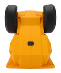 Kickass Cordless Bench Grinder With Dual Grinding Wheels And Blazing 5500 Rpm Spin Makes Quick Work Of Sharpening Polishing Deburring For Any Project, compact orange base design with large black wheels.