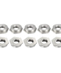 M4 X 0.7 Self Clinching Standoff Nuts 25 Pack for Construction Industry Carbon Steel Silver Nuts in a row