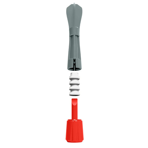 Exploded view of All In One Toilet Seat Tightening Kit With Washers Wrench And Screwdriver For Universal Fit That Stops Seat Wiggle