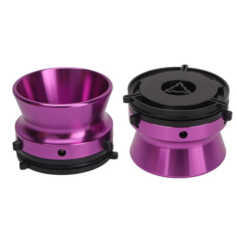 Universal Hub Adapters Set, 1 Pair 10 Inch Loading Opener For Autos And Equipment, polished aluminum purple and black finish