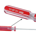 T20 Security Torx Screwdriver With Strong Magnetic Tip 7 Inch Chrome Vanadium Build Red Grip close-up showing the tip and handle.