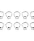 Beefed Up Heavy Duty Lifting Eye Nut Set M6 Stainless Steel 304 Eye Bolts With Full Threads For Cable Rope Hoisting And Lifting Applications 10 Pieces Industrial Hardware Kit, 10-pack