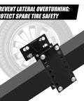 Beefed Up Heavy Duty Spare Tire Carrier Mount For Trailers And Boats, Locking Holder Fits 4 5 6 Lug Wheels, 4 To 5.5 Inch Bolt Patterns
