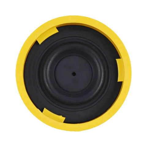 Subaru Brake Master Cylinder Tank Cap Replacement 26452AG001 26452AG000 top view, yellow and black design, direct fit