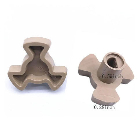 Microwave Turntable Motor Coupler Replacement 0.59 Inch Shaft Length, Glass Tray Drive Gear, Roller Guide Support