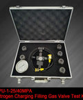 Pro Grade All In One Hydraulic Pressure Test Kit For Nitrogen Charging And Gas Valve Testing 7 In 1 Tool open case view
