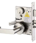 Built Tough Commercial Heavy Duty Mortise Lock Handle Set For Entrance And Office Front Doors Reversible Latch Satin Stainless