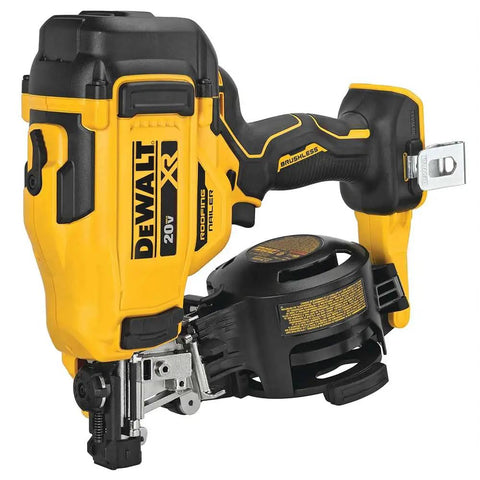 20V Max Brushless 15 Degree Cordless Roofing Nailer With Tool Free Nail Tray Battery Powered Yellow And Black