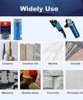Diamond core drill bit, 1-1/2 in, blue vacuum-brazed diamond hole saw with 5/8-11 thread for porcelain tile and stone.