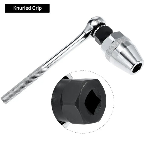 Close-up of Beefy Damaged Bolt And Stud Extractor Kit With Three Eighths Inch Drive, Heat Treated Alloy Steel, Chrome Finish