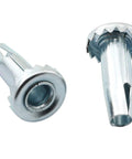Eight Piece Swivel Caster Sleeve Sockets Set For Metal Stem Casters With Grip Ring Replacement Sockets close-up view