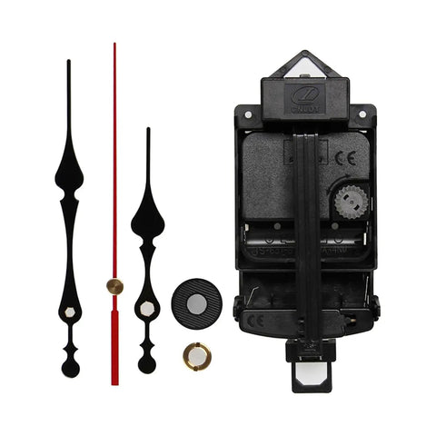 DIY Pendulum Clock Movement Kit With Silent Hands And Fittings For Non Ticking Operation Dope Replacement Parts shown with components