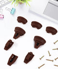 Premium 8 Pack Drawer Slide Replacement Kit Featuring Smooth Roller Tracks Heavy Duty Plastic Guides Complete Mounting Hardware including brown plastic glides and screws.