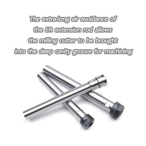 Pro Shop Grade Collet Chuck Er Extension Rod For Cnc Milling Lathe Tools Heavy Duty Machining Shank with elongated design