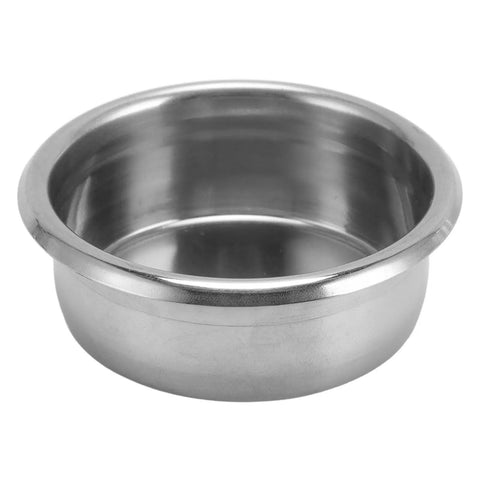 58mm Espresso Portafilter Basket For Home Machines, 18g 304 stainless steel filter, shown from a side angle