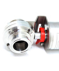 Sanitary Tri Clamp Butterfly Valve 2 Inch With SS304 Stainless Steel Body, Pneumatic Actuator Single Acting, Air To Open, clamp view