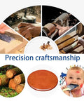 Precision craftsmanship of the Smooth Spinning Wooden Lazy Susan Rotating Turntable Serving Tray 39 Inch round using hardwood.