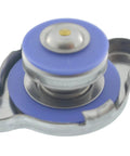 Heavy Duty 16 Psi Coolant Reservoir Radiator Cap with steel body and blue seal, ideal for Honda Hyundai Kia Nissan.